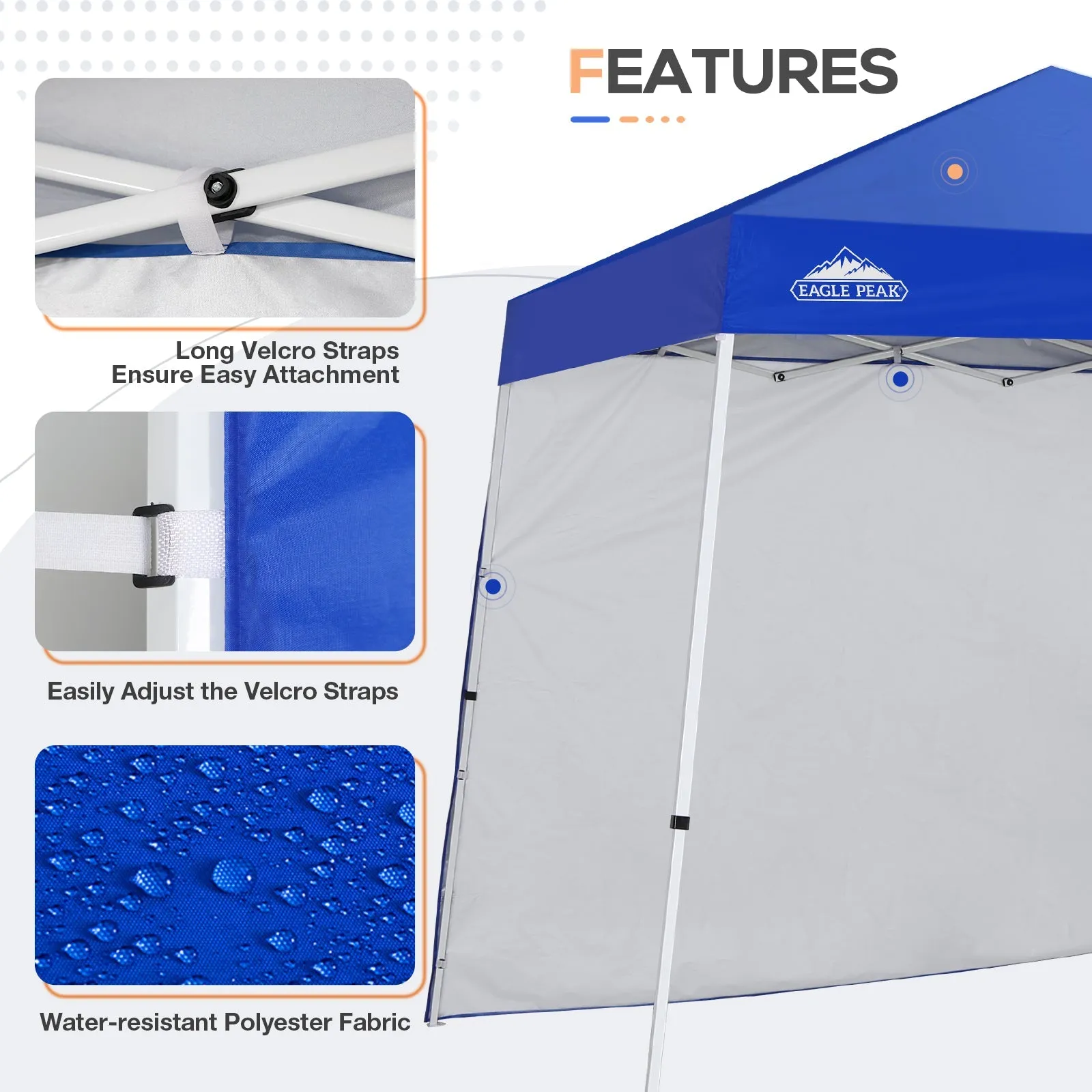 Sunwall / Sidewall for 10x10 Slant Leg Canopy Only, 1 Sidewall