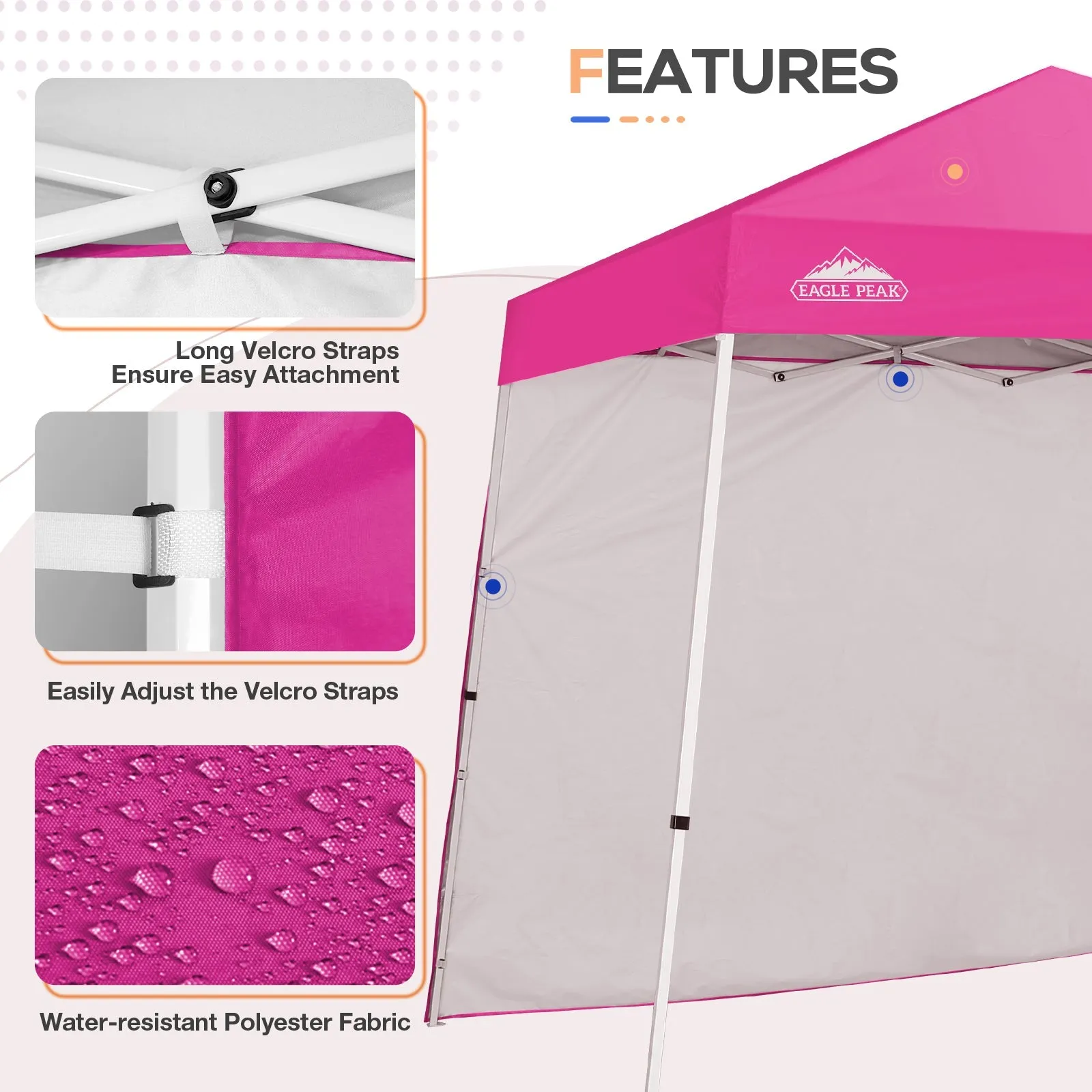 Sunwall / Sidewall for 10x10 Slant Leg Canopy Only, 1 Sidewall