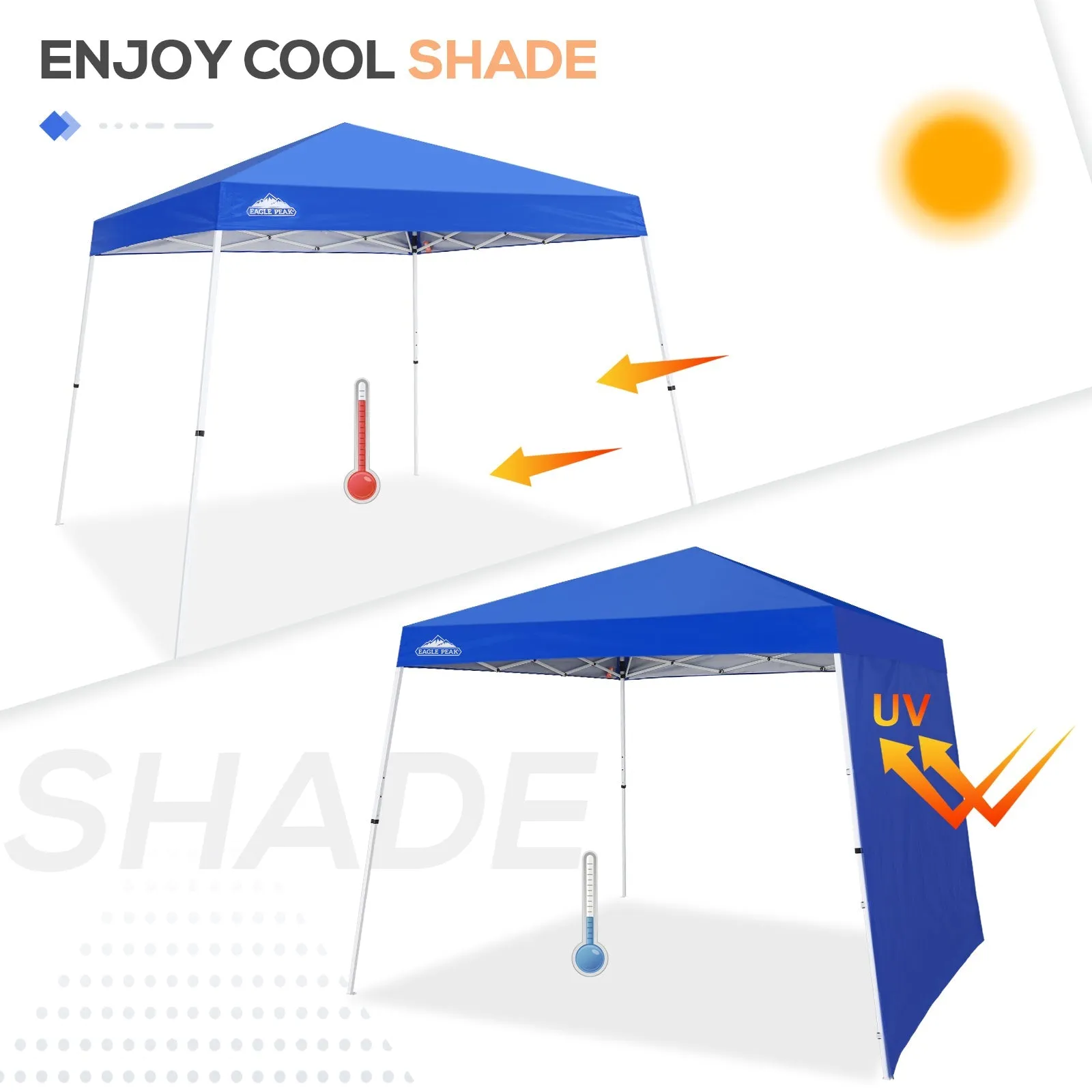 Sunwall / Sidewall for 10x10 Slant Leg Canopy Only, 1 Sidewall