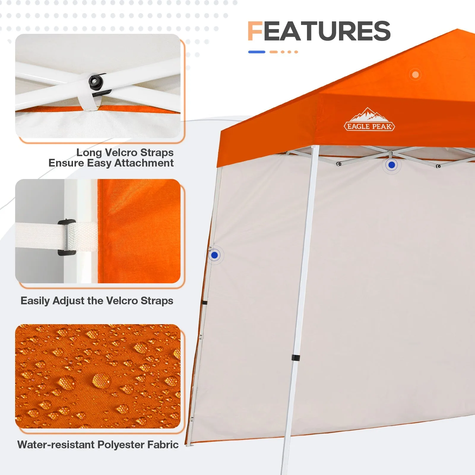 Sunwall / Sidewall for 10x10 Slant Leg Canopy Only, 1 Sidewall