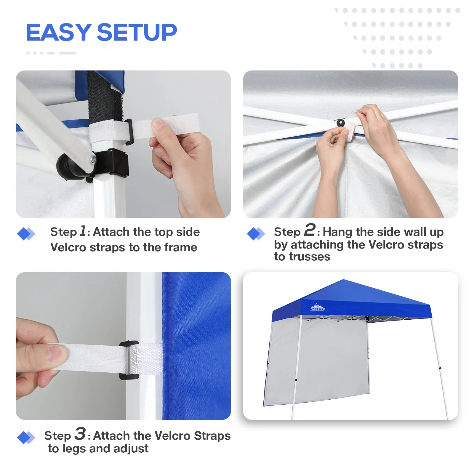 Sunwall / Sidewall for 10x10 Slant Leg Canopy Only, 1 Sidewall