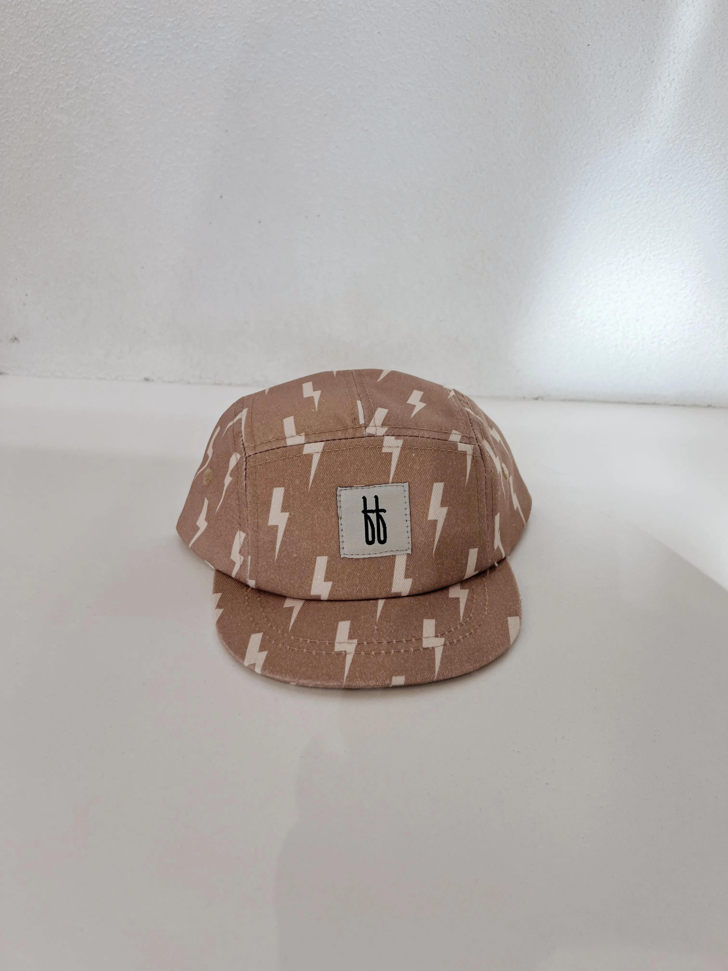 Tan & Cream Lightning Bolt  | Snap Back Five-Pannel