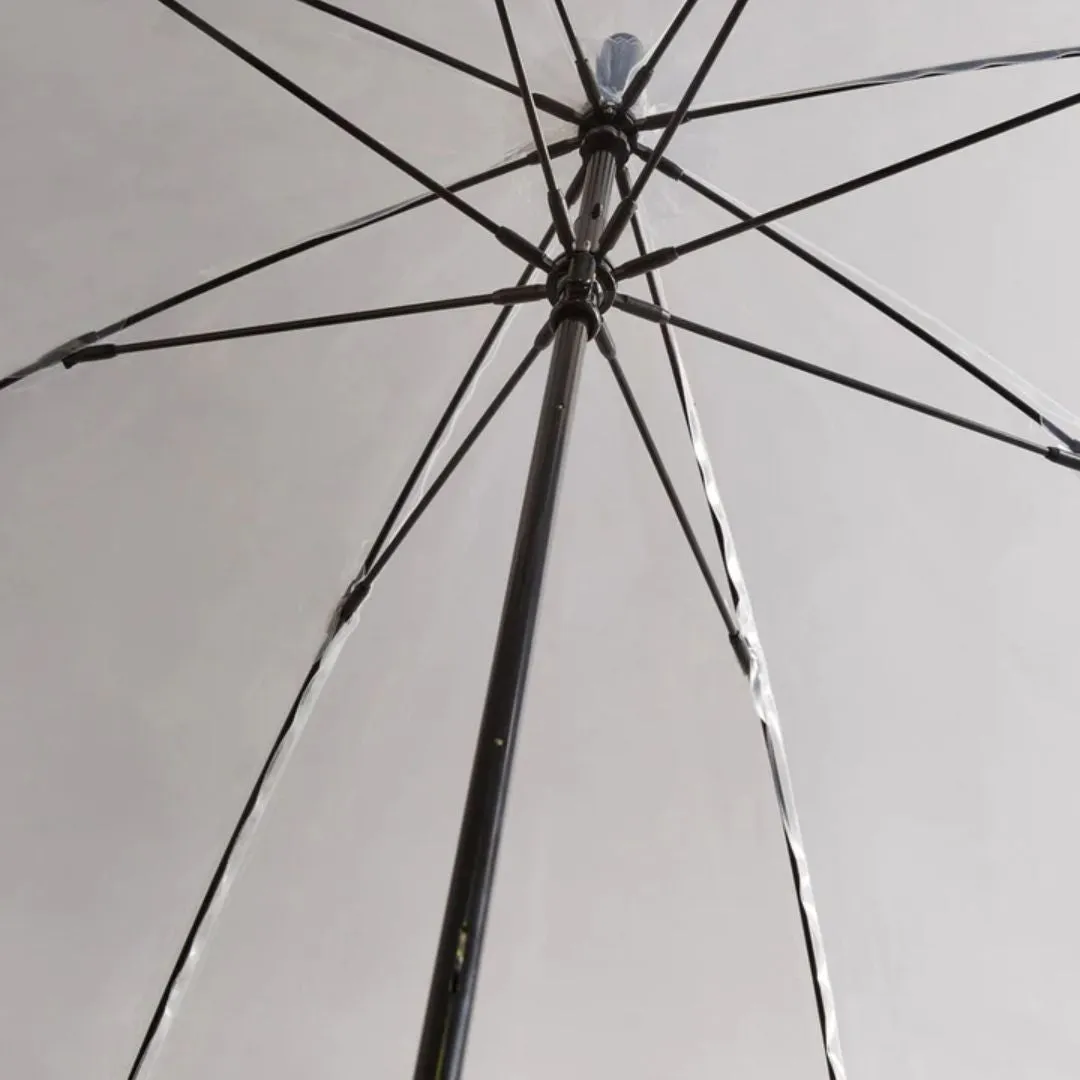 Transparent Moustache Bubble Umbrella (Black)