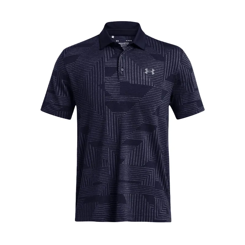 UNDER ARMOUR Playoff Geo Jacquard Men's Polo (Midnight Navy)