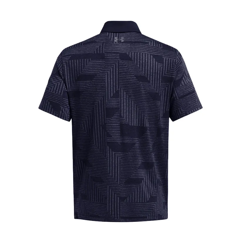 UNDER ARMOUR Playoff Geo Jacquard Men's Polo (Midnight Navy)