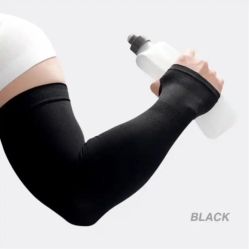 UPF 50  Plus Size Cooling Sleeves for Cycling, Golf, Basketball, Fishing and Driving