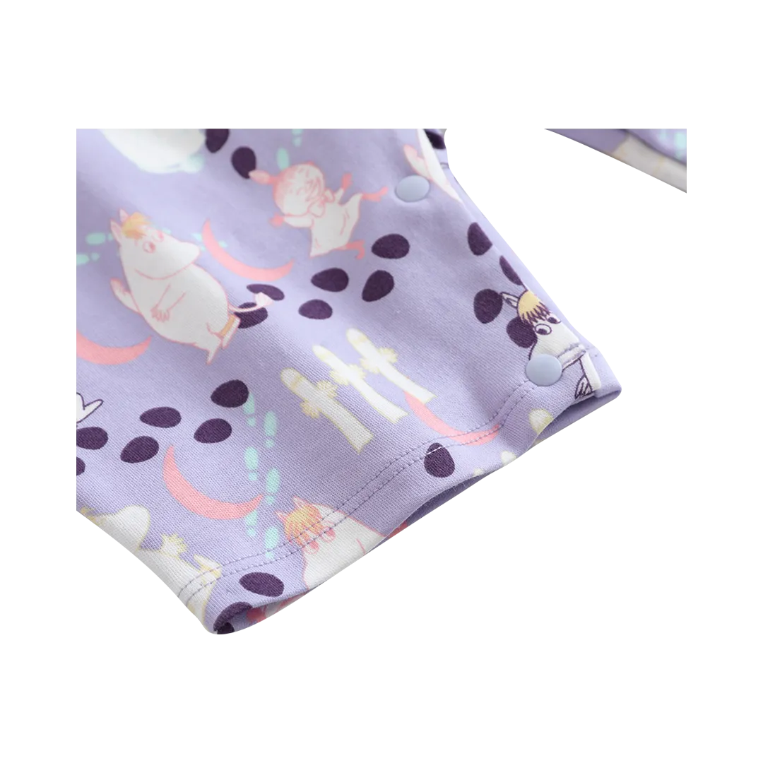 Vauva x Moomin All-over Print Short Sleeves Romper (Purple)