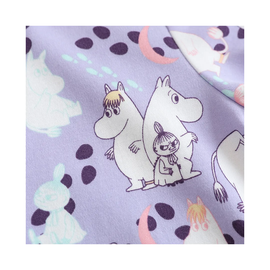 Vauva x Moomin All-over Print Short Sleeves Romper (Purple)