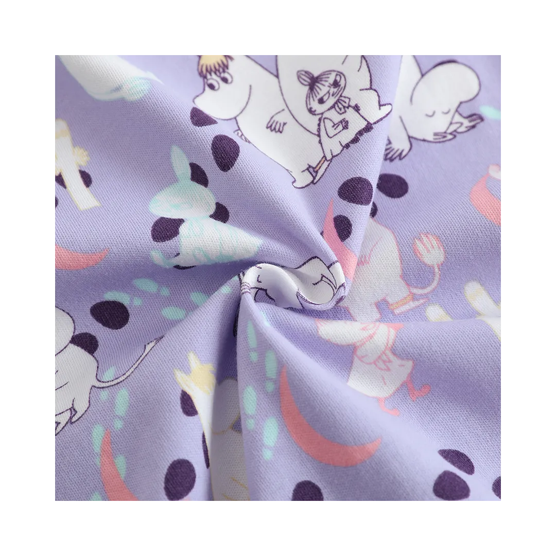 Vauva x Moomin All-over Print Short Sleeves Romper (Purple)