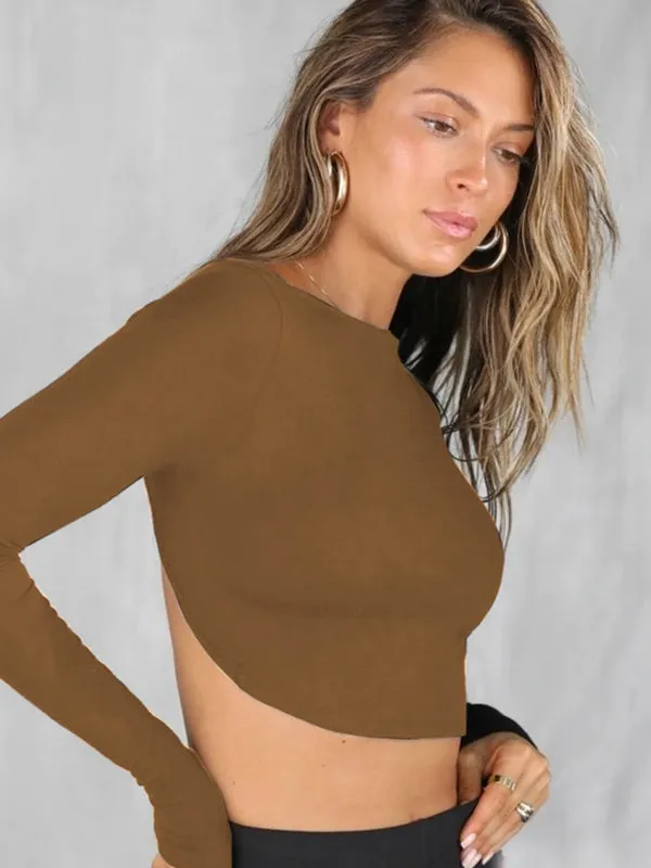 ZASUWA Female Backless With Straps Cutout Long Sleeves